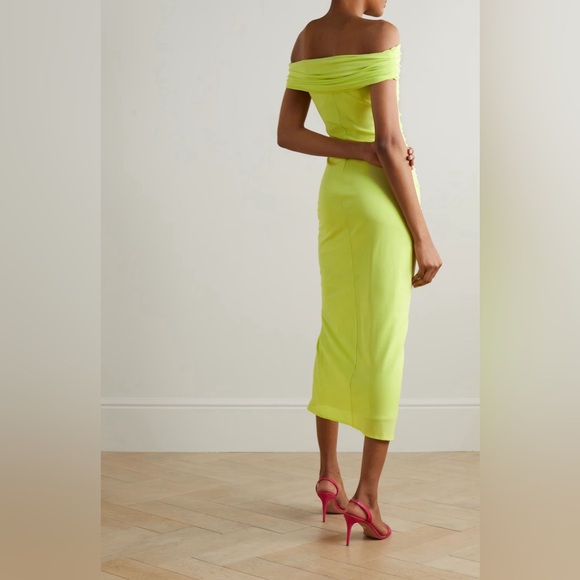 SELF-PORTRAIT
Off-the-shoulder ruched stretch-jersey midi dress - Picture 13 of 13